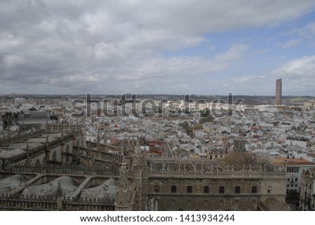 Picture of Spanish city from the top of a church