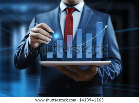 Financial graph stock market chart business investment