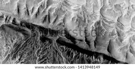 geothermal, allegory, abstract naturalism, Black and white photo, abstract photography of landscapes of the deserts of Africa from the air, aerial view, contemporary photographic art, 