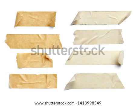 close up of an adhesive tape on white background Royalty-Free Stock Photo #1413998549