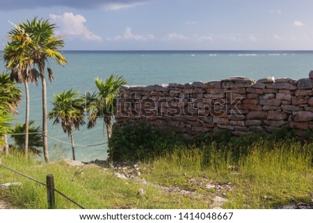 Tulum bay, view on the sea