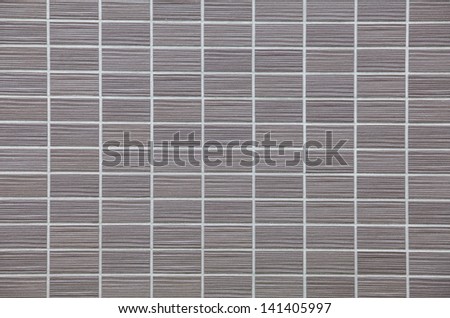 Decorative gray brick wall texture in horizontal view