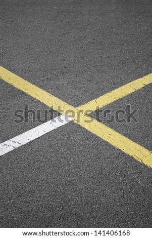 White road lines, signaling traffic and transportation, travel