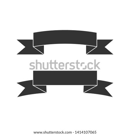 Ribbon Icon Vector - Flat and Trendy Sign / Symbol Illustration in Glyph Style.