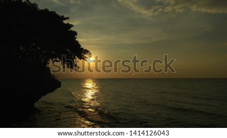 Sunset in Tanjung Kodok, Paciran, Lamongan, East Java, Indonesia