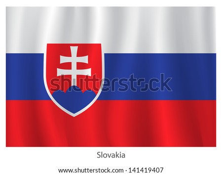 Slovakia vector flag
