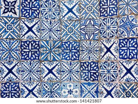 moroccan tile background Royalty-Free Stock Photo #141421807