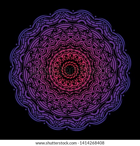 Abstract Mandala Illustration, Isolated Vector