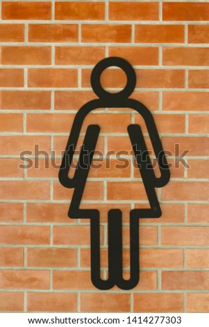 Sign WC,Simple basic sign icon female toilet. 