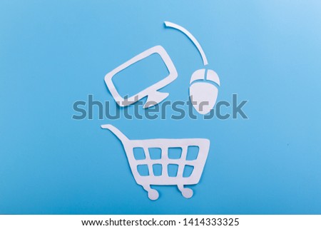electronic device shopping concept. cartoon style
