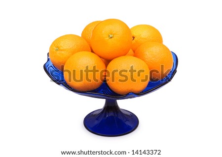 Group of oranges isolated on the white