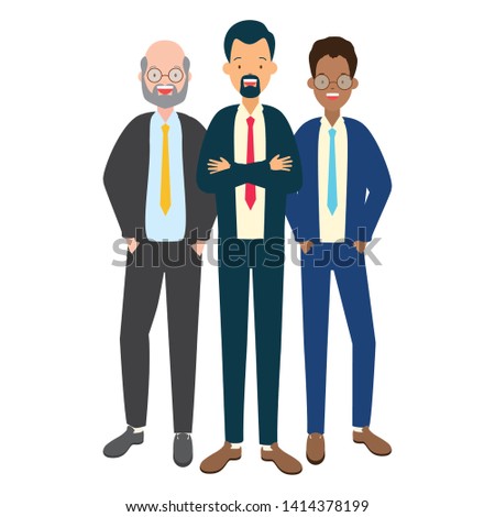 group people men avatars diversity vector illustration