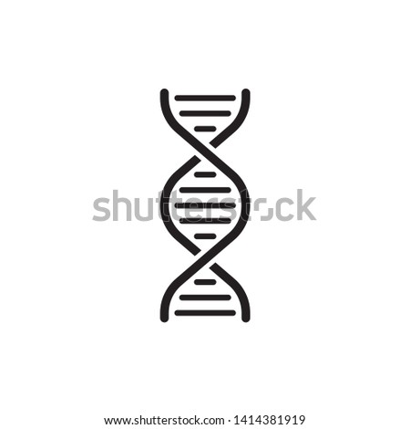 DNA icon symbol vector. on white background. eps 10