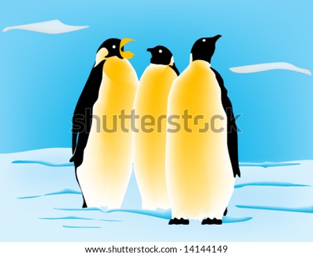 Three penguins.