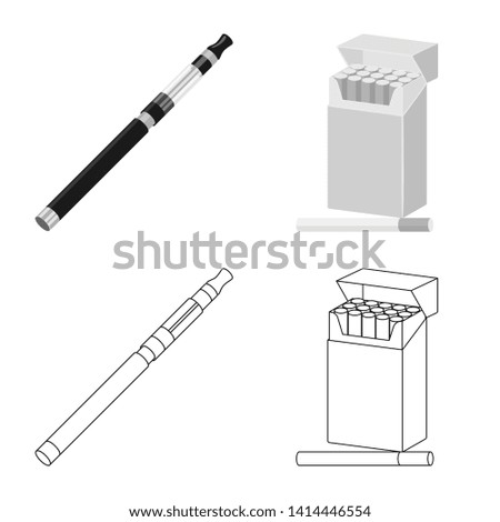 Vector illustration of refuse and stop symbol. Set of refuse and habit stock symbol for web.