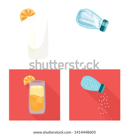 Isolated object of cafe and Latin logo. Set of cafe and national stock vector illustration.