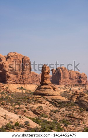 landscape in arches national park in the united states of america