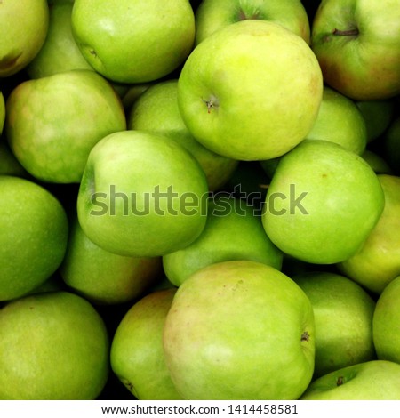 Macro Photo food fruit green apples. Stock photo Texture background of fresh green apples. Image of fruit product apples grade Golden