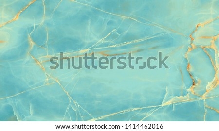 Natural blue onyx Marble, onyx high-resolution marble, industrial design and for interior design. Ceramic floor and wall tiles Royalty-Free Stock Photo #1414462016