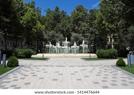 The fountain in Baku city, Azerbaijan