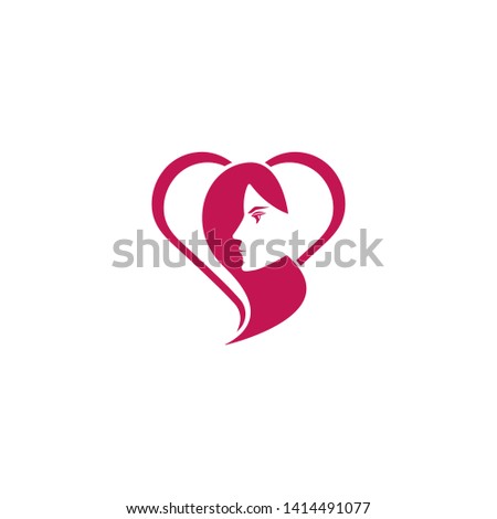 Love women  Logo Vector icon illustration design Template