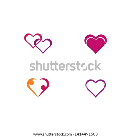 Love Logo Vector icon illustration design Template