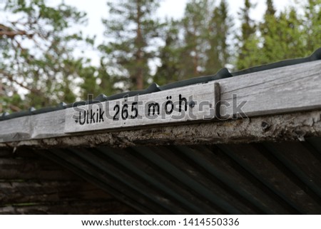 Translation ”Look out point, 265 meters above sea level”
