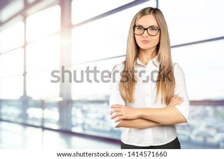 Close up portrait of a professional business woman smiling 