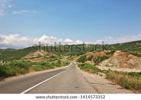 The road in Caucasian Mountains, Azerbaijan