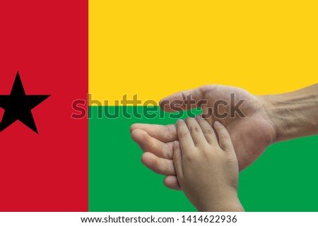 Flag of Guinea-Bissau, intergration of a multicultural group of young people