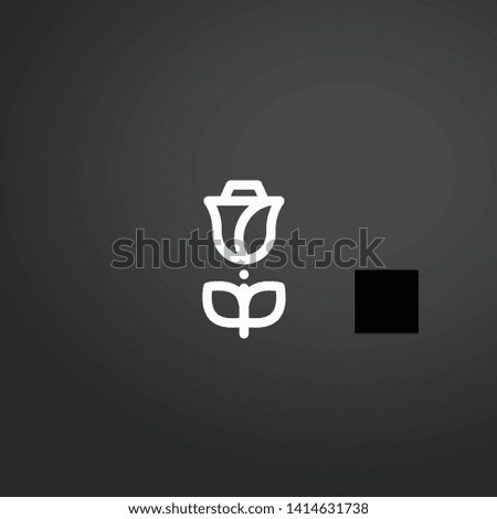 Rose vector icon. Rose concept stroke symbol design. Thin graphic elements vector illustration, outline pattern for your web site design, logo, UI. EPS 10.