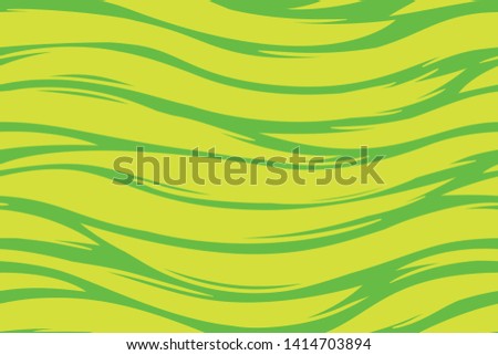 Summer Wide Seamless pattern kids surface design. Vector illustration on green striped texture background. Watermelon colors card