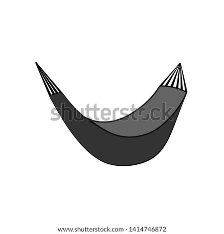 Hammock silhouette icon. Clipart image isolated on white background