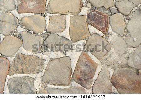The flooring is lined with natural stone and cement sand mixture