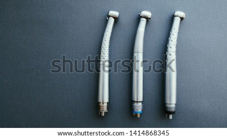 Professional instrument. Dental turbine handpieces without burs. Royalty-Free Stock Photo #1414868345