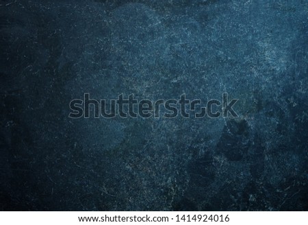Abstract dark Navy Blue Stone Wall Texture. Beautiful Grunge Background With Copy Space.