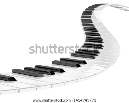 Piano keyboard spiral .Music concept .