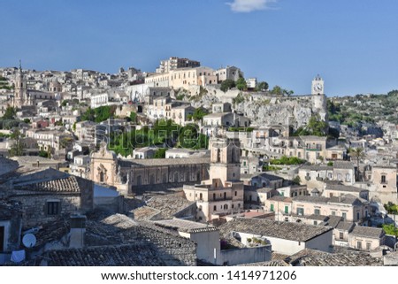 View of Modica, city of Sicily