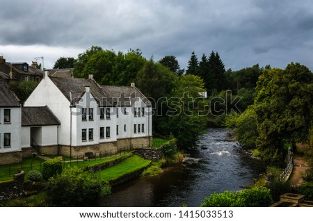 By the river in Dunblane countryside, Stirling, Scotland