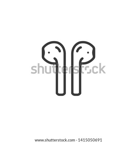 Air pods icon. Wireless symbol modern simple vector icon Royalty-Free Stock Photo #1415050691