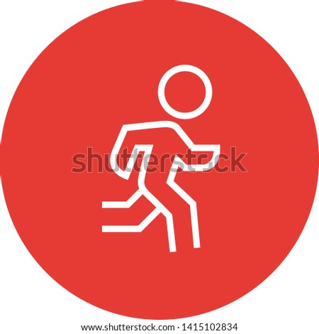 Person Running Jogger Outline Icon