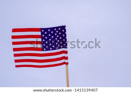 American flag on left of the picture.