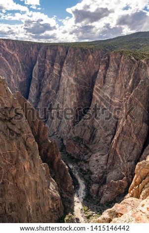 Black Canyon Of The Gunnison viewed from the north rim.