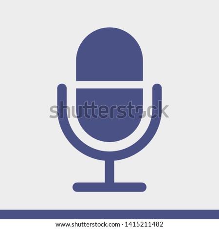 Microphone vector icon, Web design icon. Voice vector icon, Record. Microphone - recording Studio Symbol. Retro microphone icon