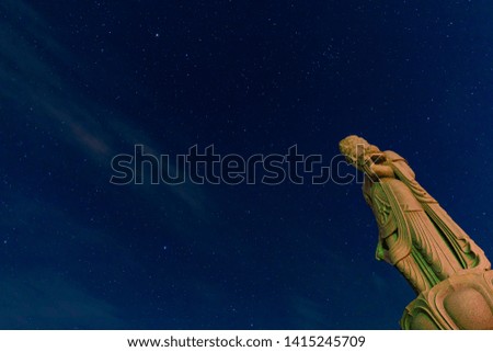 Buddha statue night sky  JAPAN