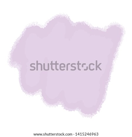 Abstract color stain on white background. Vector isolated watercolor. Digital paint brush stroke template.