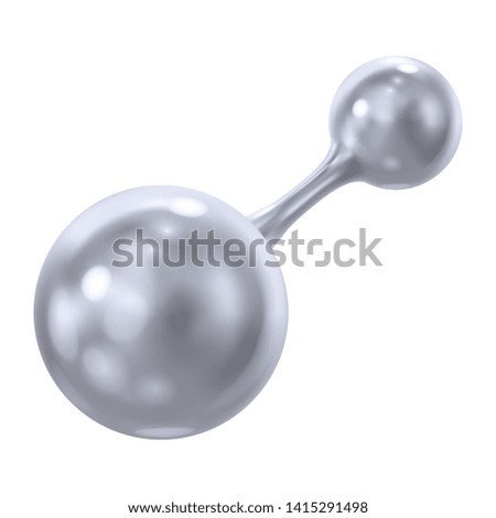 Silver molecule. Vector illustration isolated on white background.