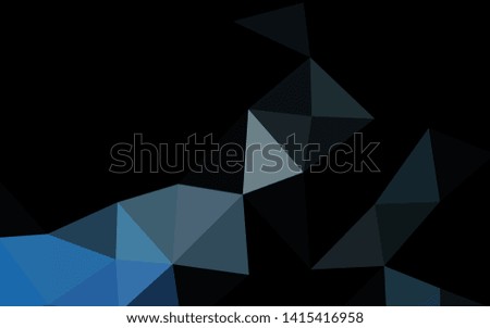 Light BLUE vector blurry triangle template. Triangular geometric sample with gradient.  Elegant pattern for a brand book.