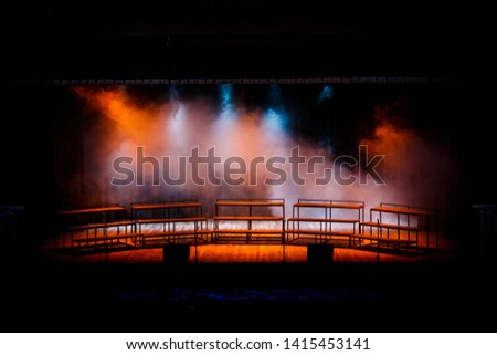 Lighting and smoke on stage