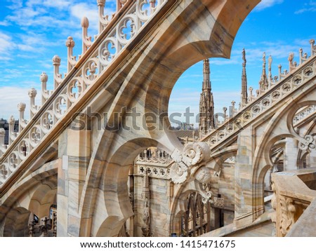 Beautiful cathedral in the city of Milan, Italy